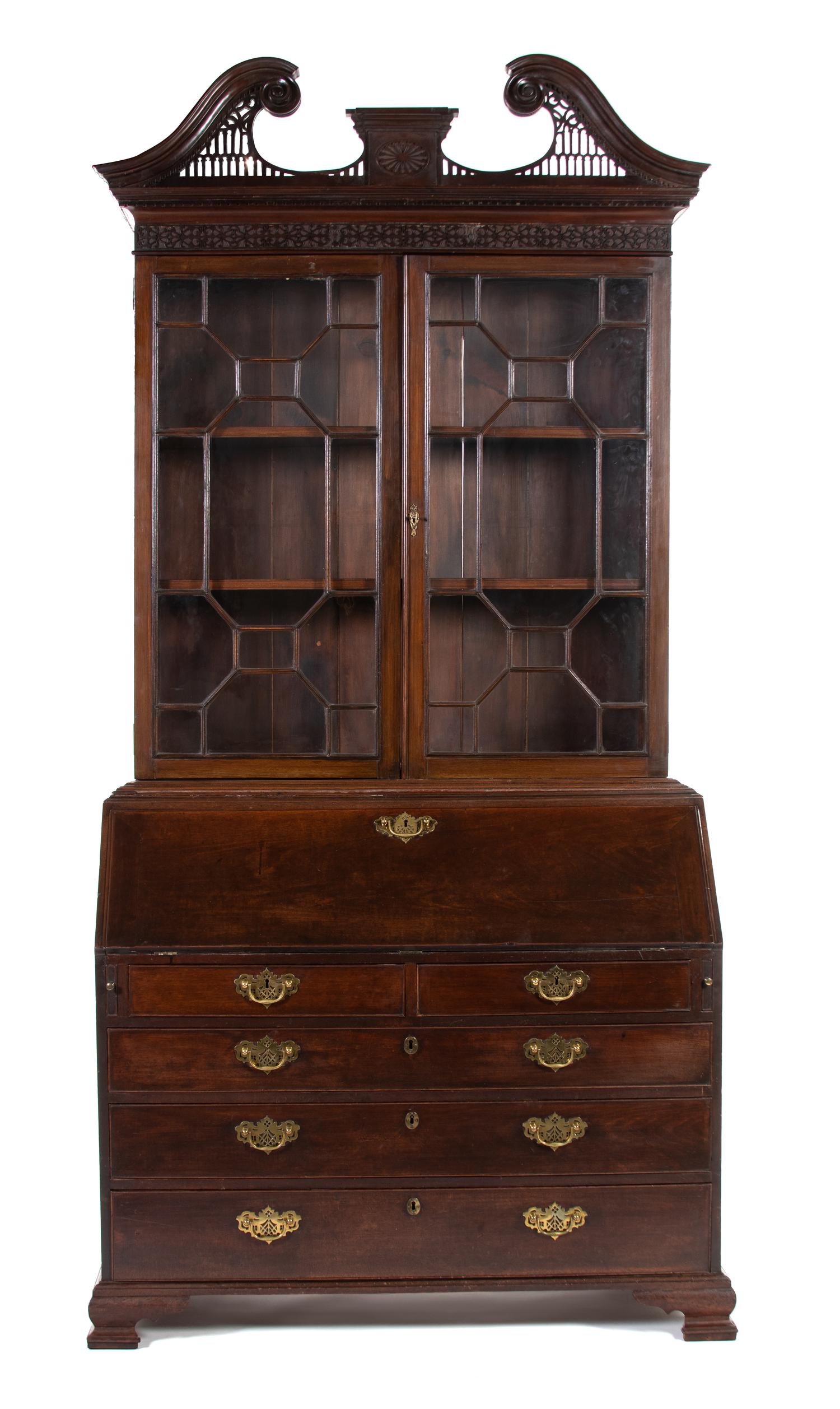 A George III Mahogany Secretary Bookcase