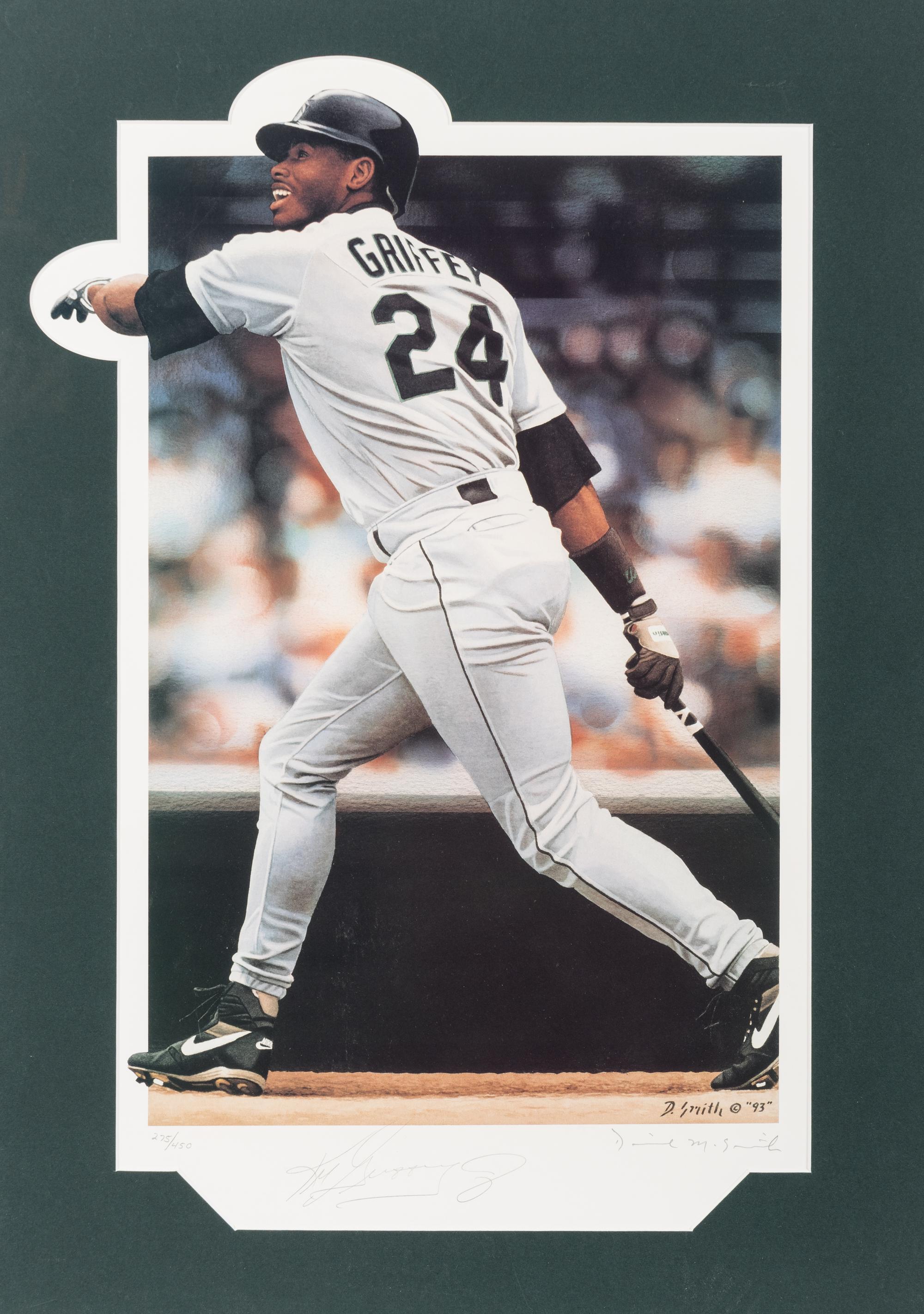 A Ken Griffey Jr. Seattle Mariners Signed Autograph 1993 Daniel Smith Lithograph,