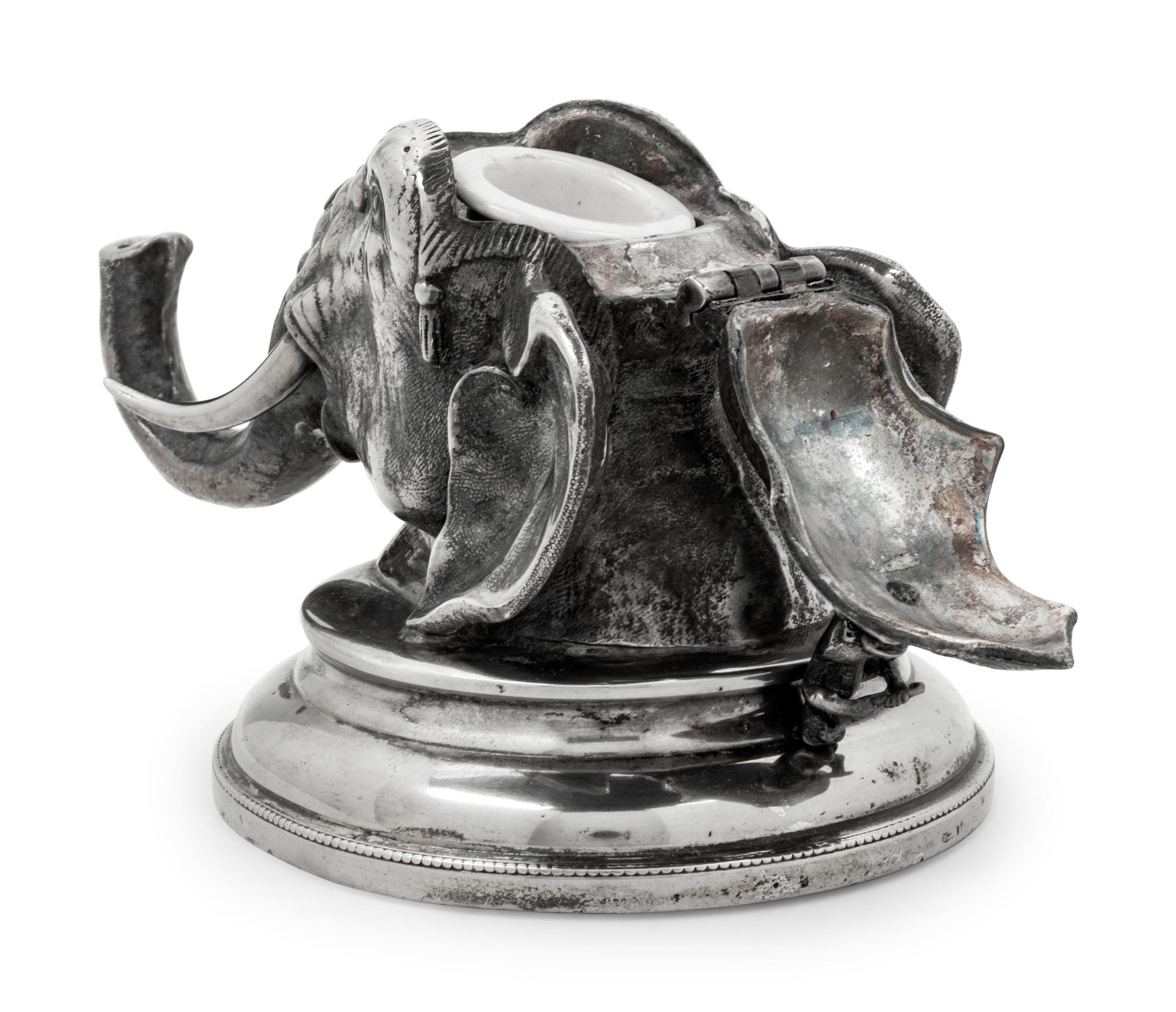 An English Silver-Plate Zoomorphic Ink Well
