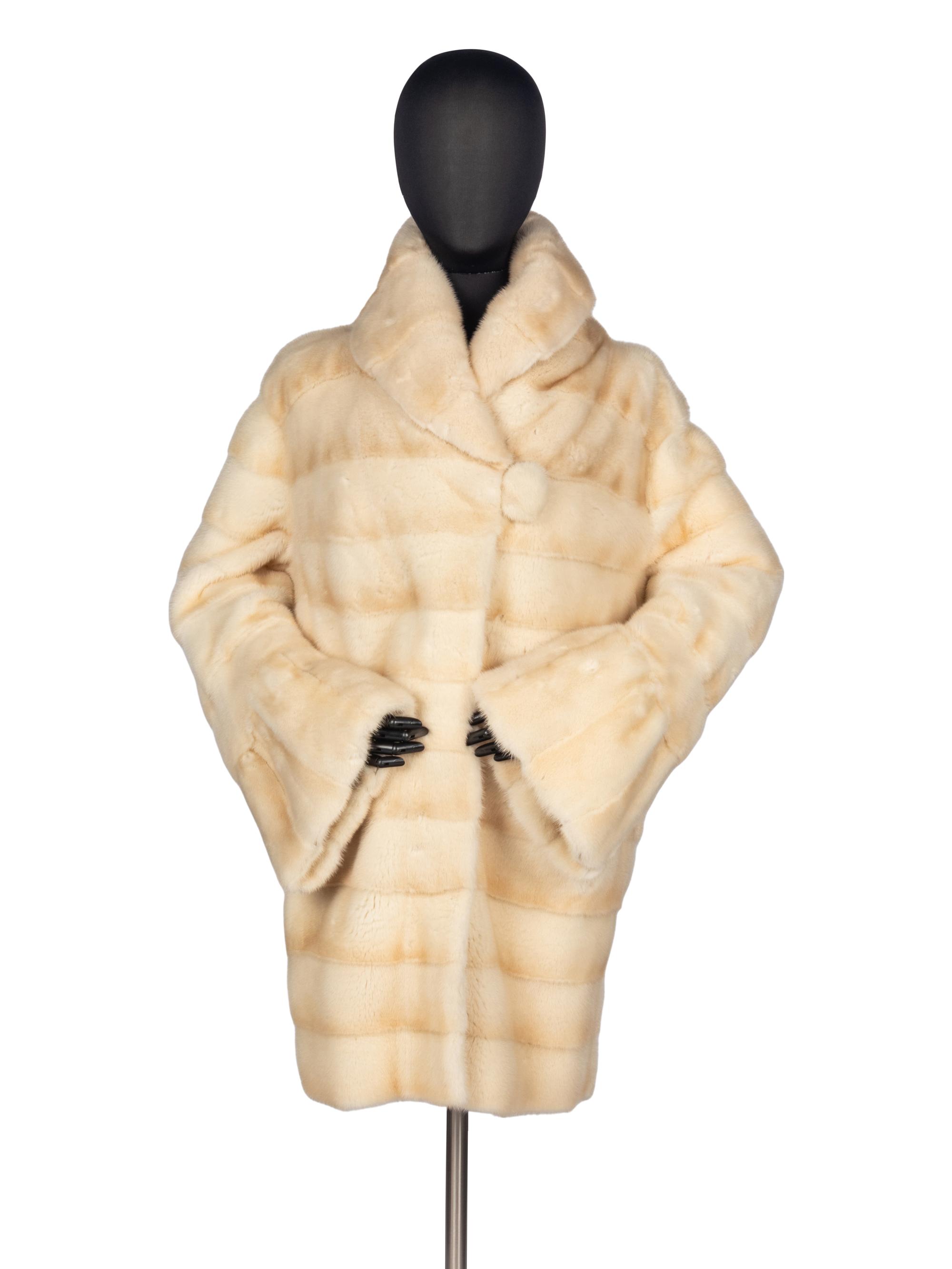 Giuliana Teso White Mink Jacket