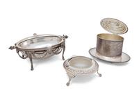 Three English Silver Plate Table Articles
