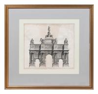 A Collection of Three Architectural Engravings and a Relief Print