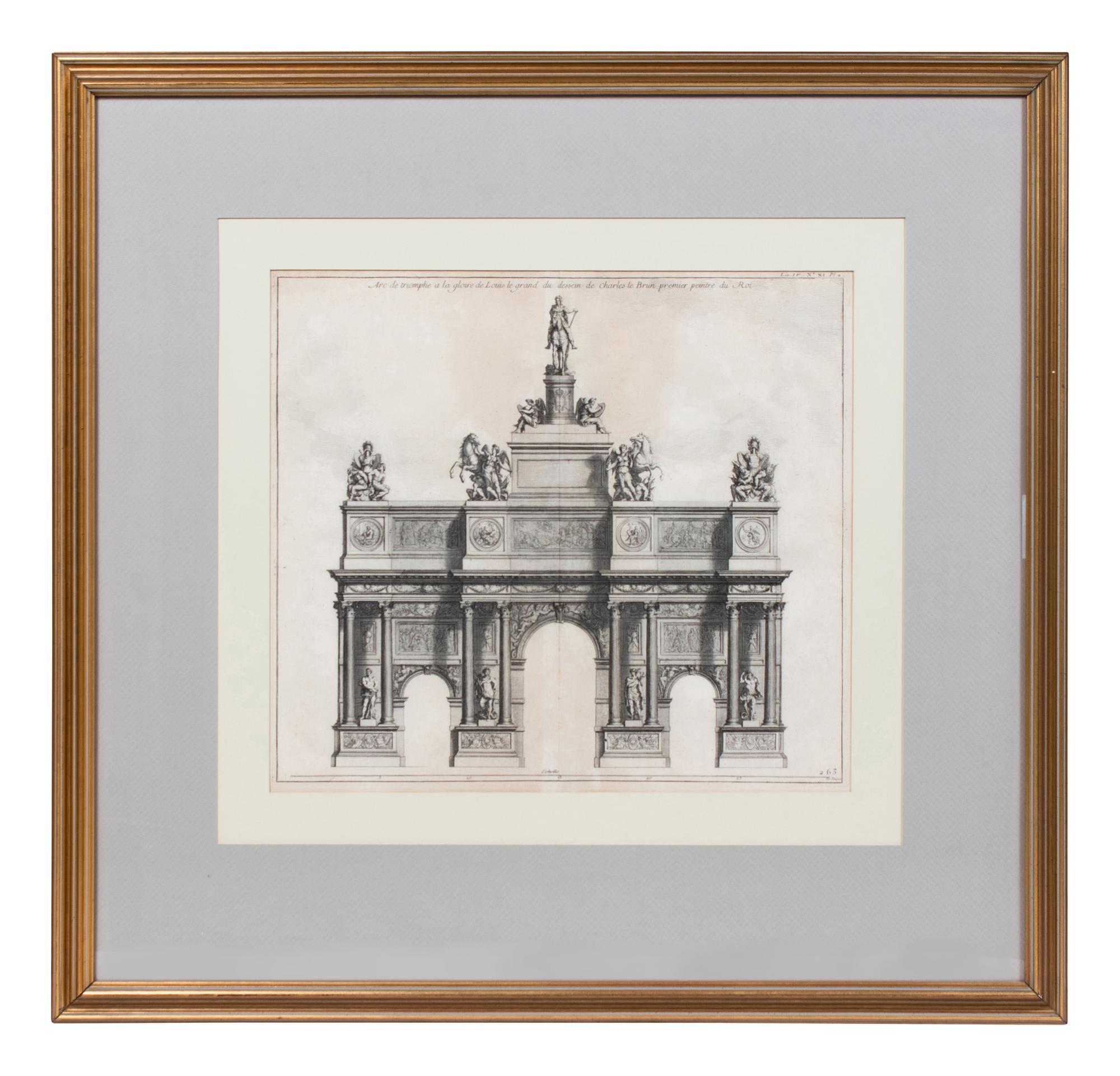 A Collection of Three Architectural Engravings and a Relief Print