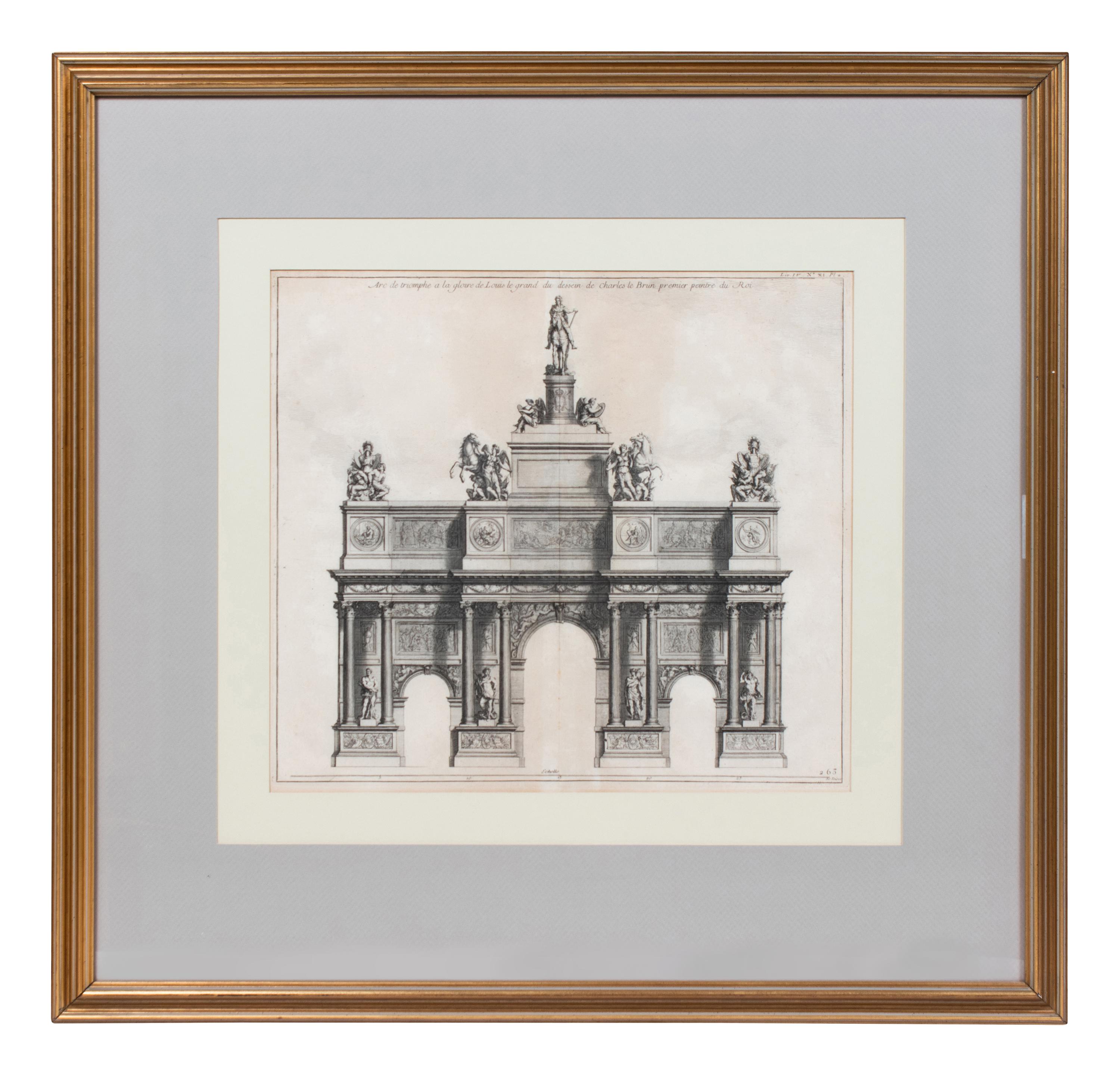A Collection of Three Architectural Engravings and a Relief Print