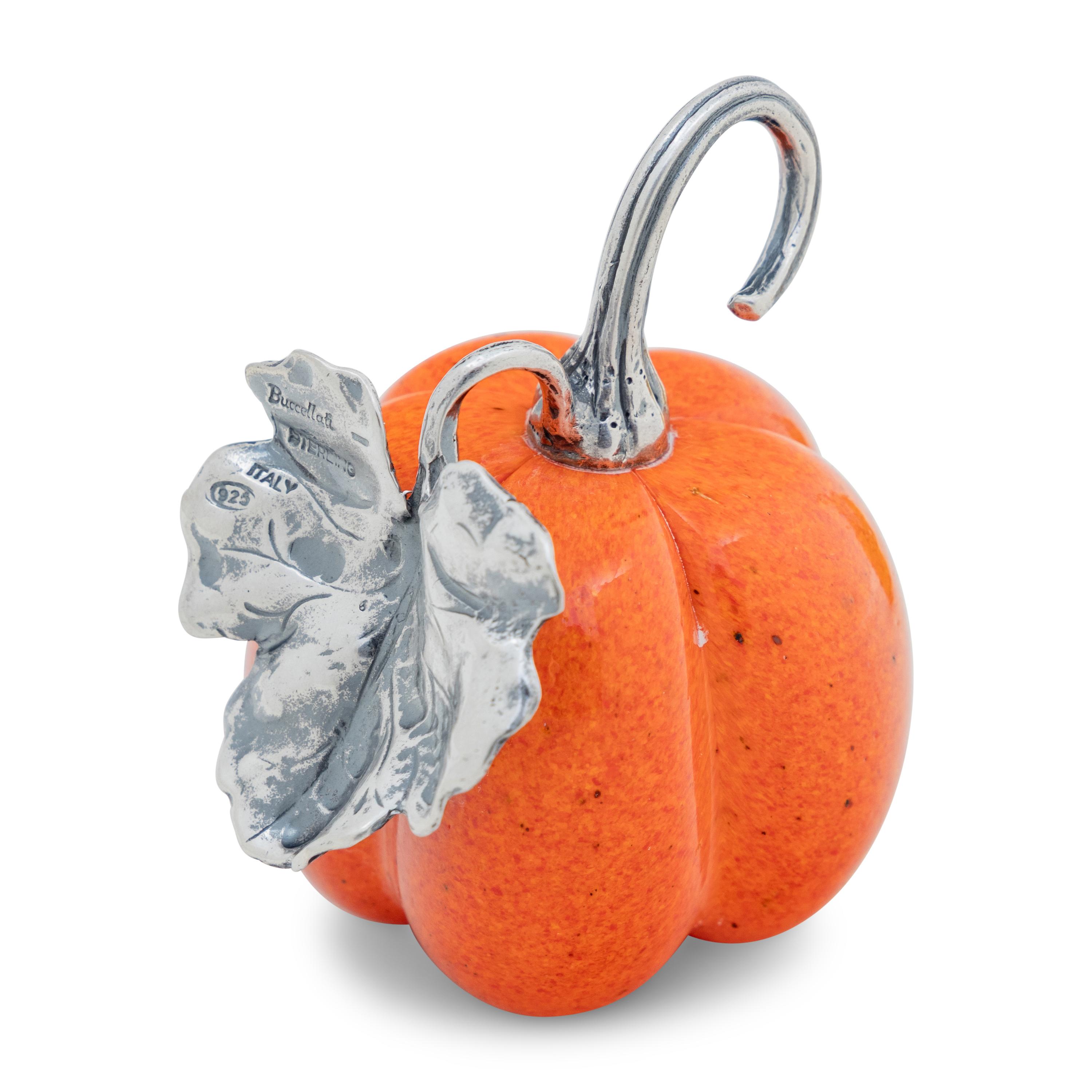 Two Buccellati Silver Mounted Fruit Ornaments