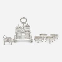 An assembled group of five George III sterling silver tablewares Charles Price, London, 1826