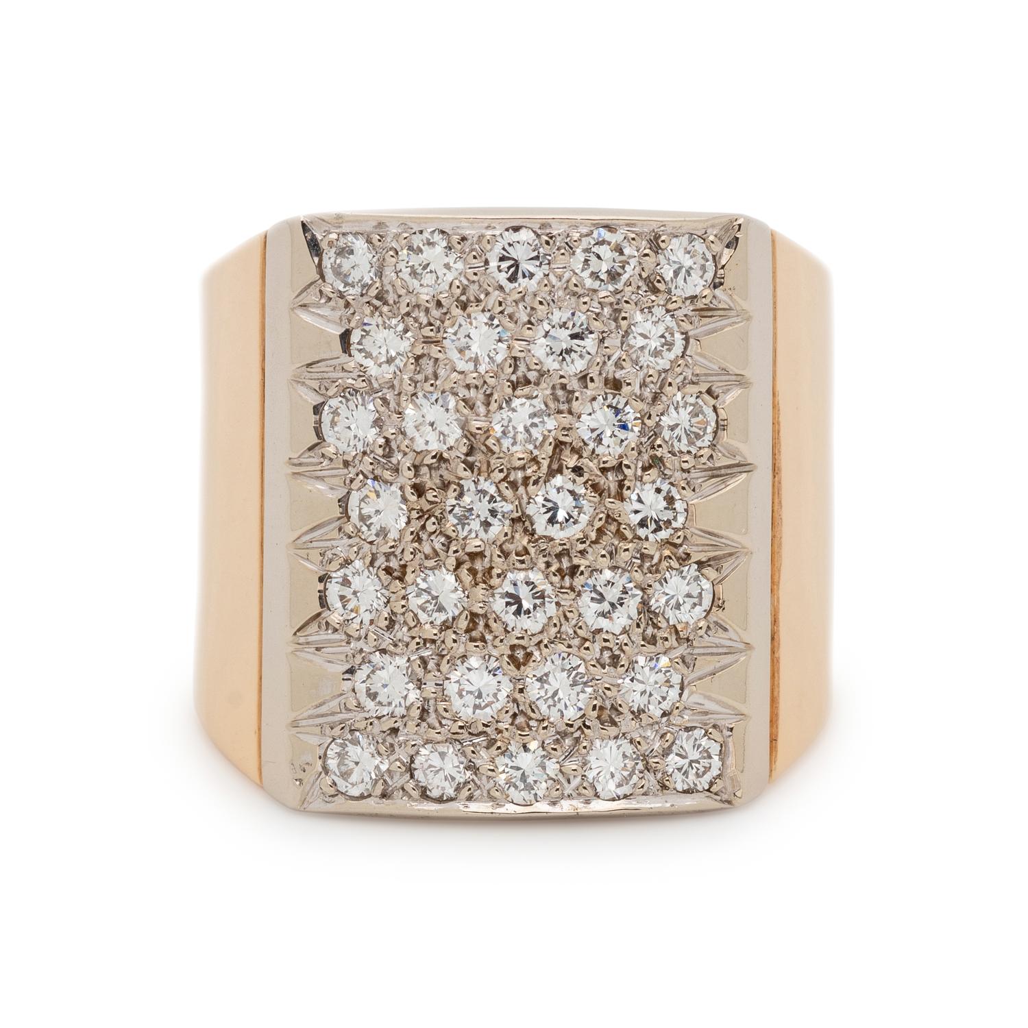 BICOLOR GOLD AND DIAMOND RING