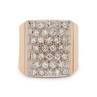 BICOLOR GOLD AND DIAMOND RING