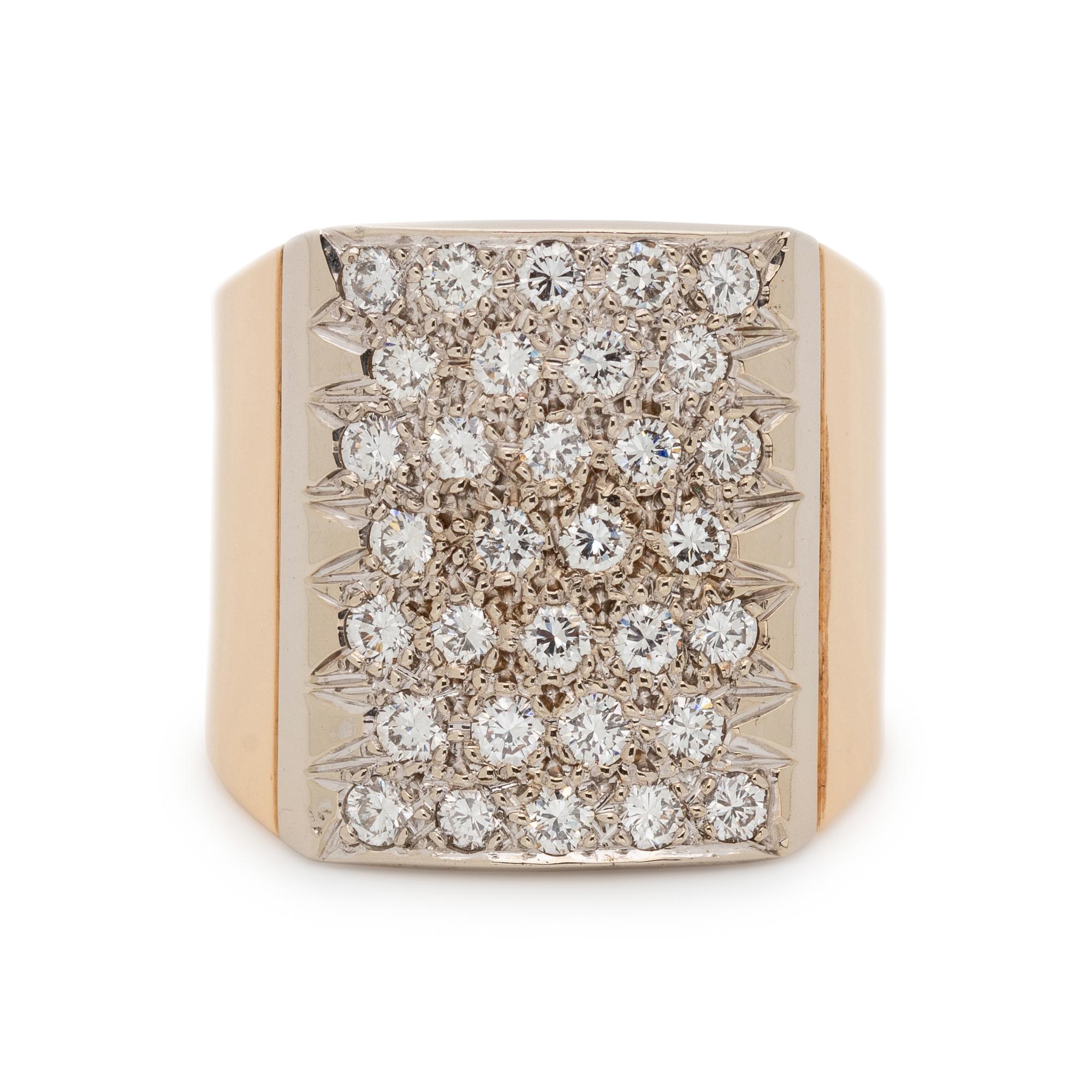 BICOLOR GOLD AND DIAMOND RING