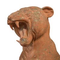 A Terra Cotta Panther 13" W x 15" D x 33" H — Italy, Mid-20th Century