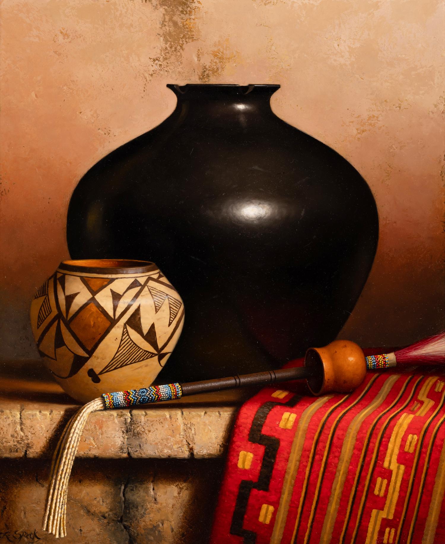 Blackware Olla and Blanket