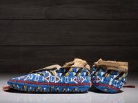 Sioux Fully Beaded Hide Moccasins