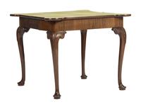 A George II-Style Mahogany Concertina-Action Game Table