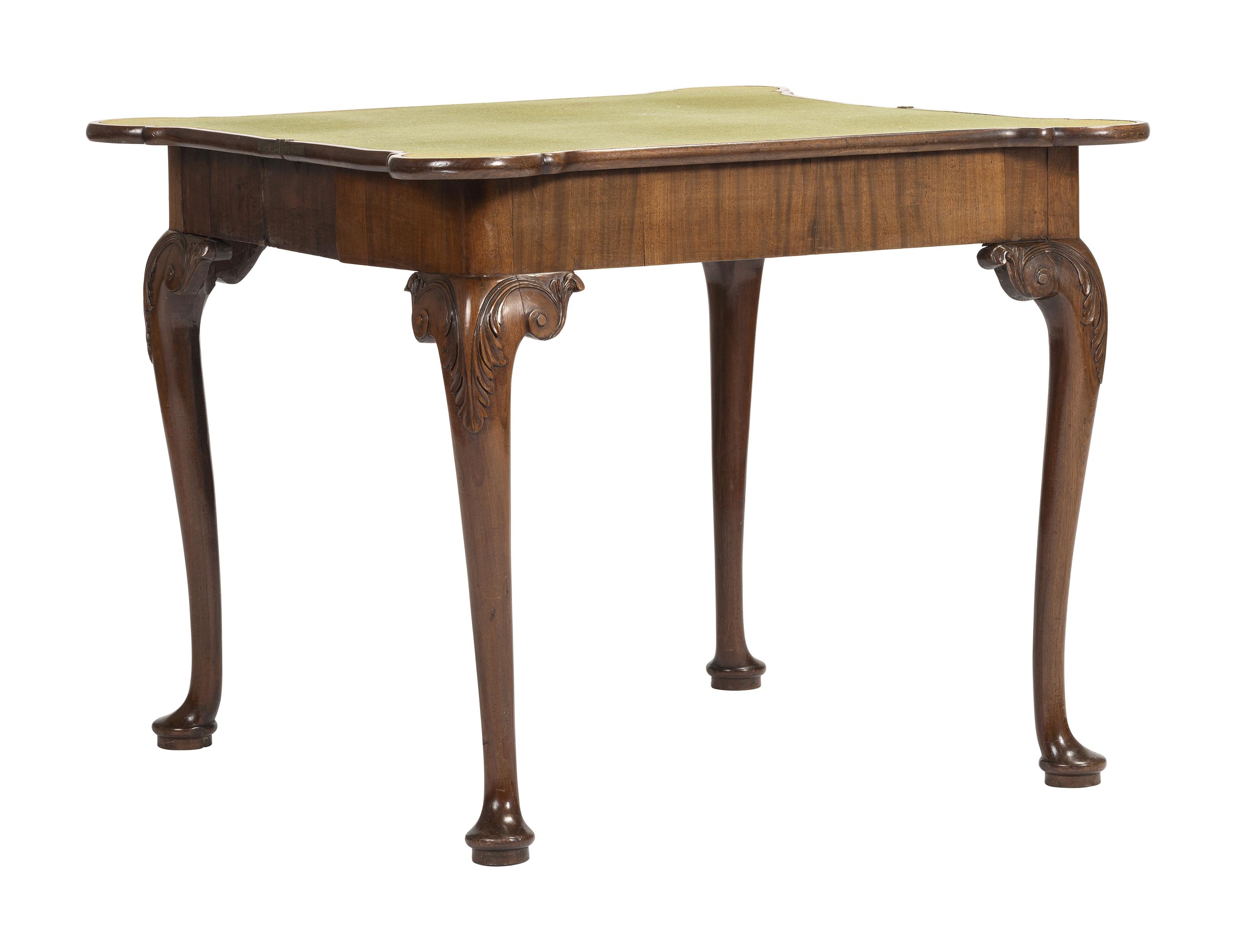A George II-Style Mahogany Concertina-Action Game Table