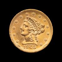 A 1905 Liberty Head $2.50 Gold Coin