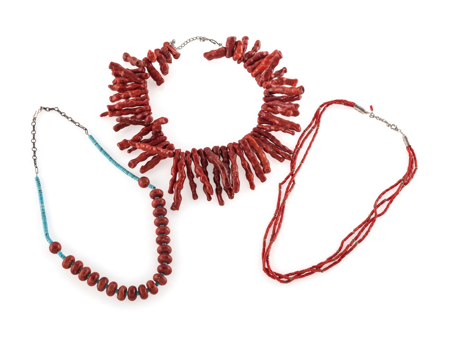 Southwestern-style Coral Necklaces