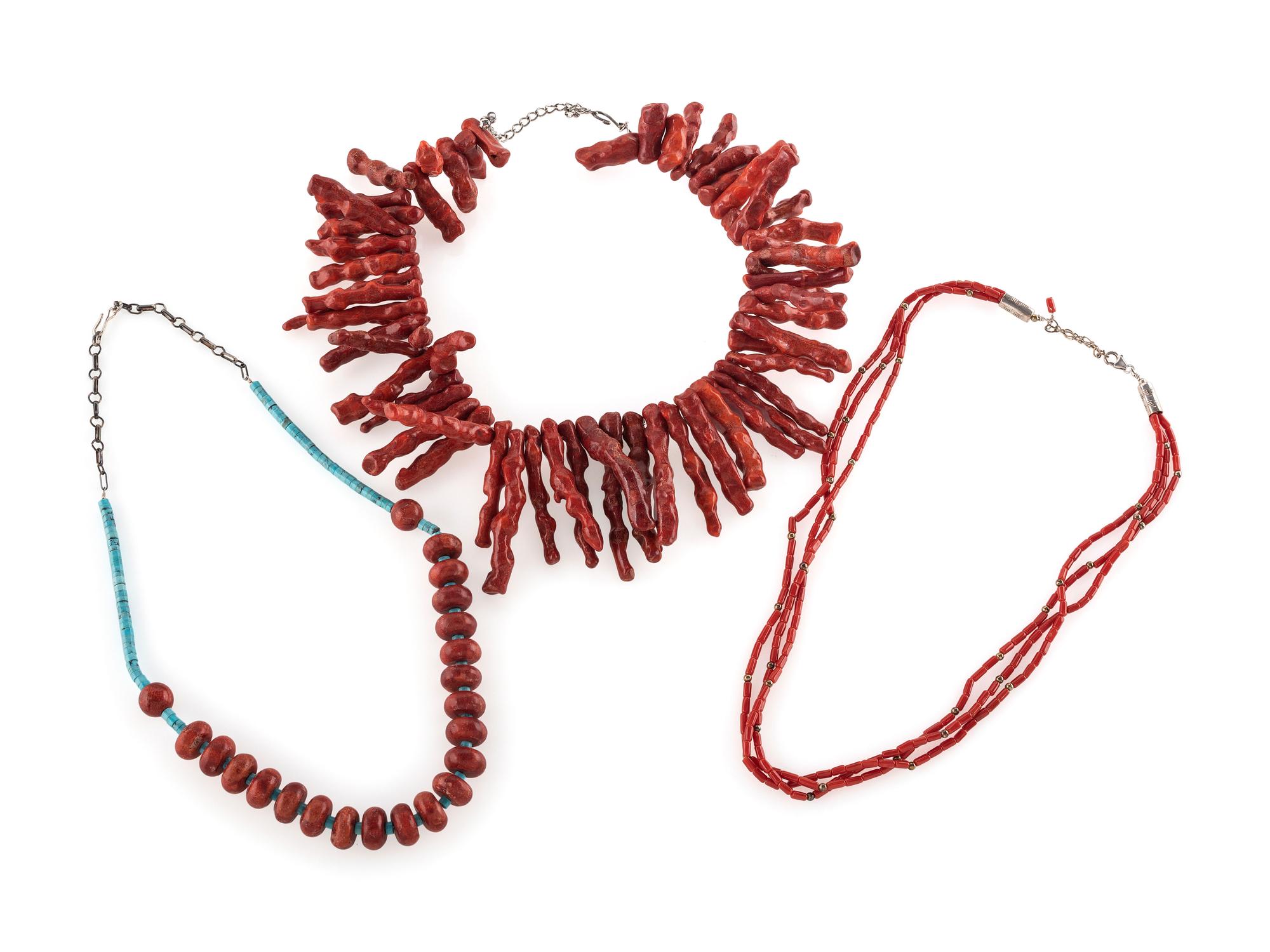 Southwestern-style Coral Necklaces