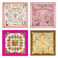Hermès, Four Silk Scarves 90