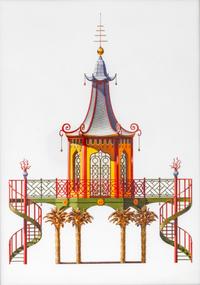 A Group of Gilt Framed Color Reproductions of Dams & Zega's Watercolors Chinoiseries — 20TH CENTURY