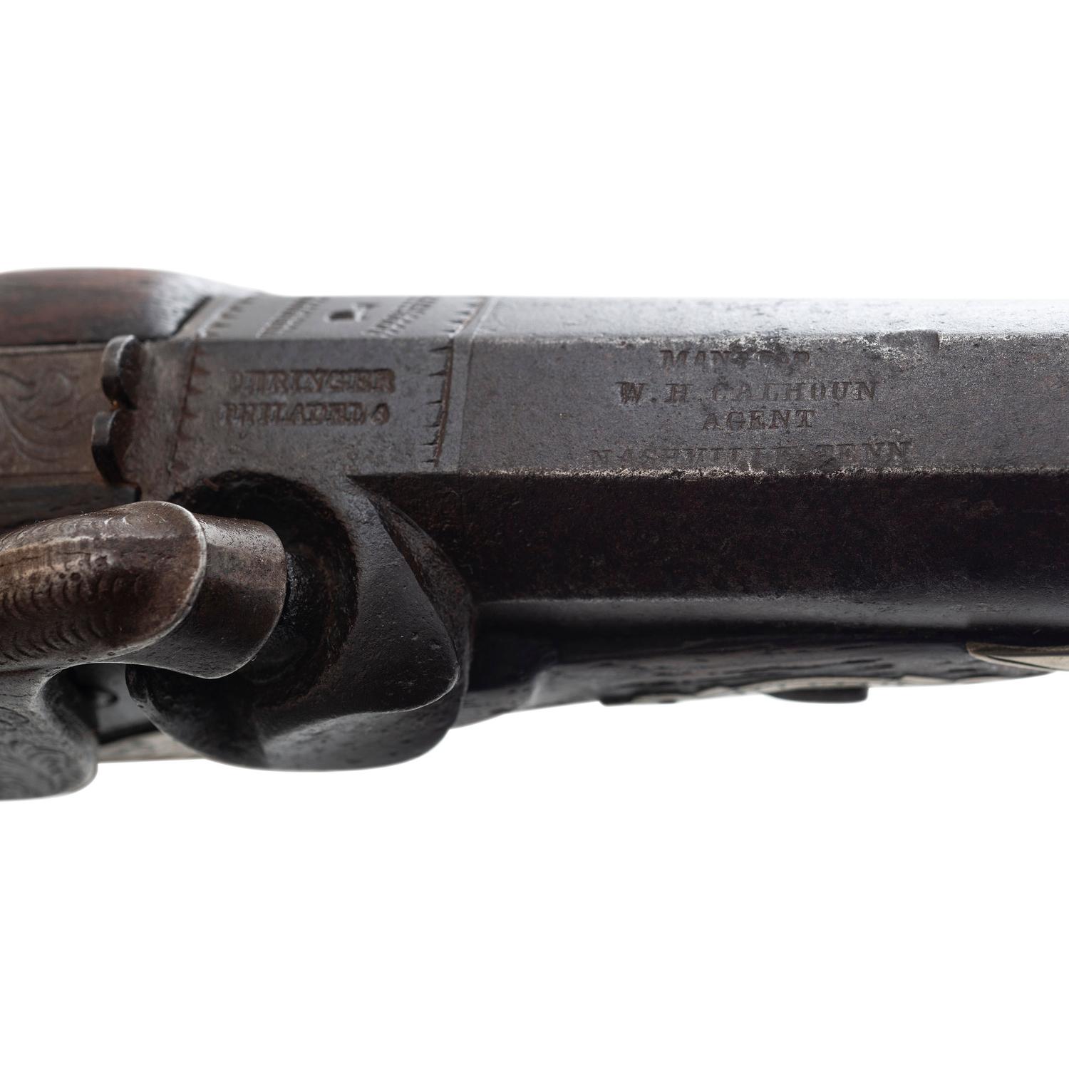 Rare WH Calhoun Nashville Agent Marked Deringer
