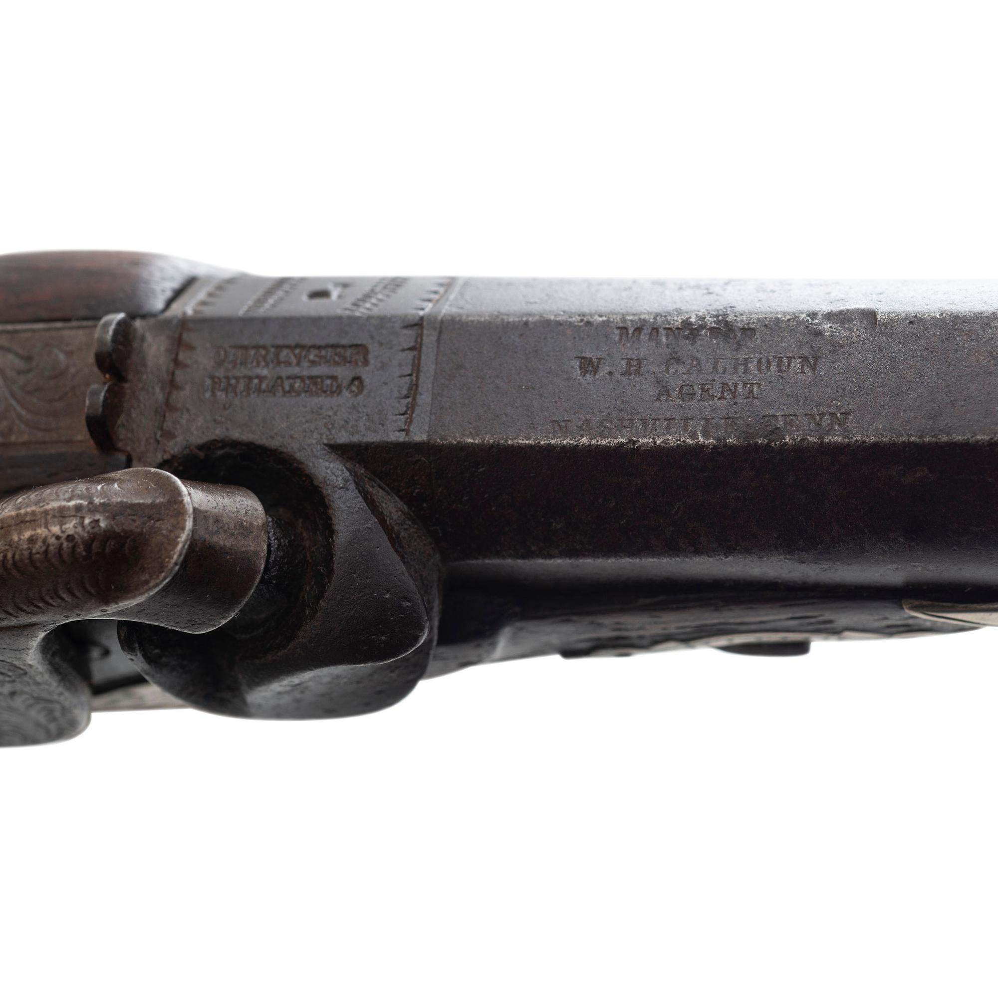 Rare WH Calhoun Nashville Agent Marked Deringer