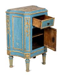 A Pair of North Italian Painted and Parcel-Gilt Side Cabinets