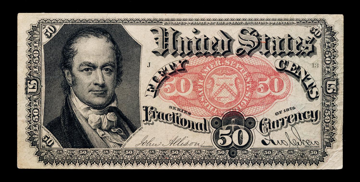 A United States Series 1875 Fractional 50c Note — FR. 1381