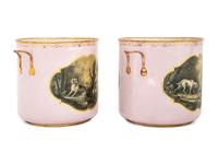A Pair of French Tôle Peinte Cache Pots