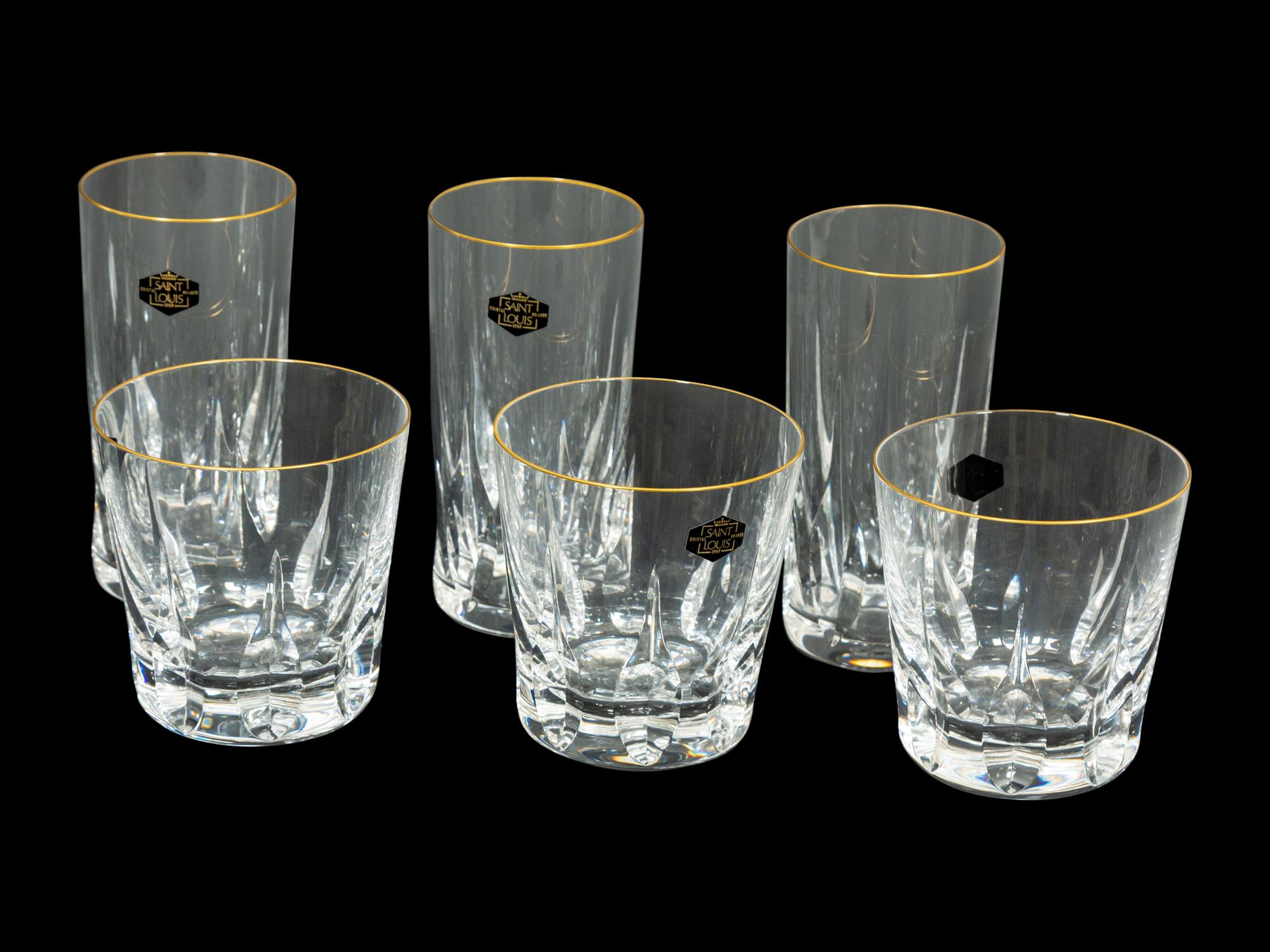 A Saint-Louis Glass Stemware Service
