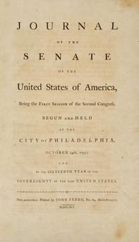 [Americana] Senate Journals of the First and Second Sessions of the Second Congress