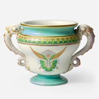 A Wedgwood Majolica Jardiniere with Christopher Dresser (1834-1904) Designed Decoration UK, circa 1860s