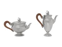A French Silver-Gilt Bachelor's Teapot and Coffee Pot