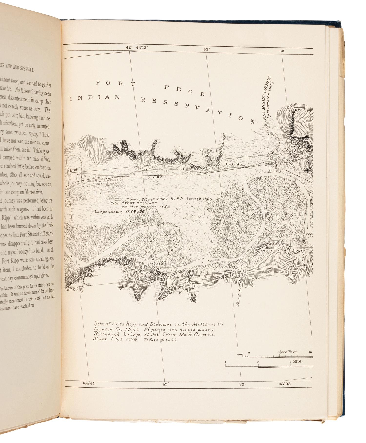 [FUR TRADE]. LARPENTEUR, Charles (1803-1872). Forty Years a Fur Trader on the Upper Missouri. Elliott COUES, editor. New York: Francis P. Harper, 1898.