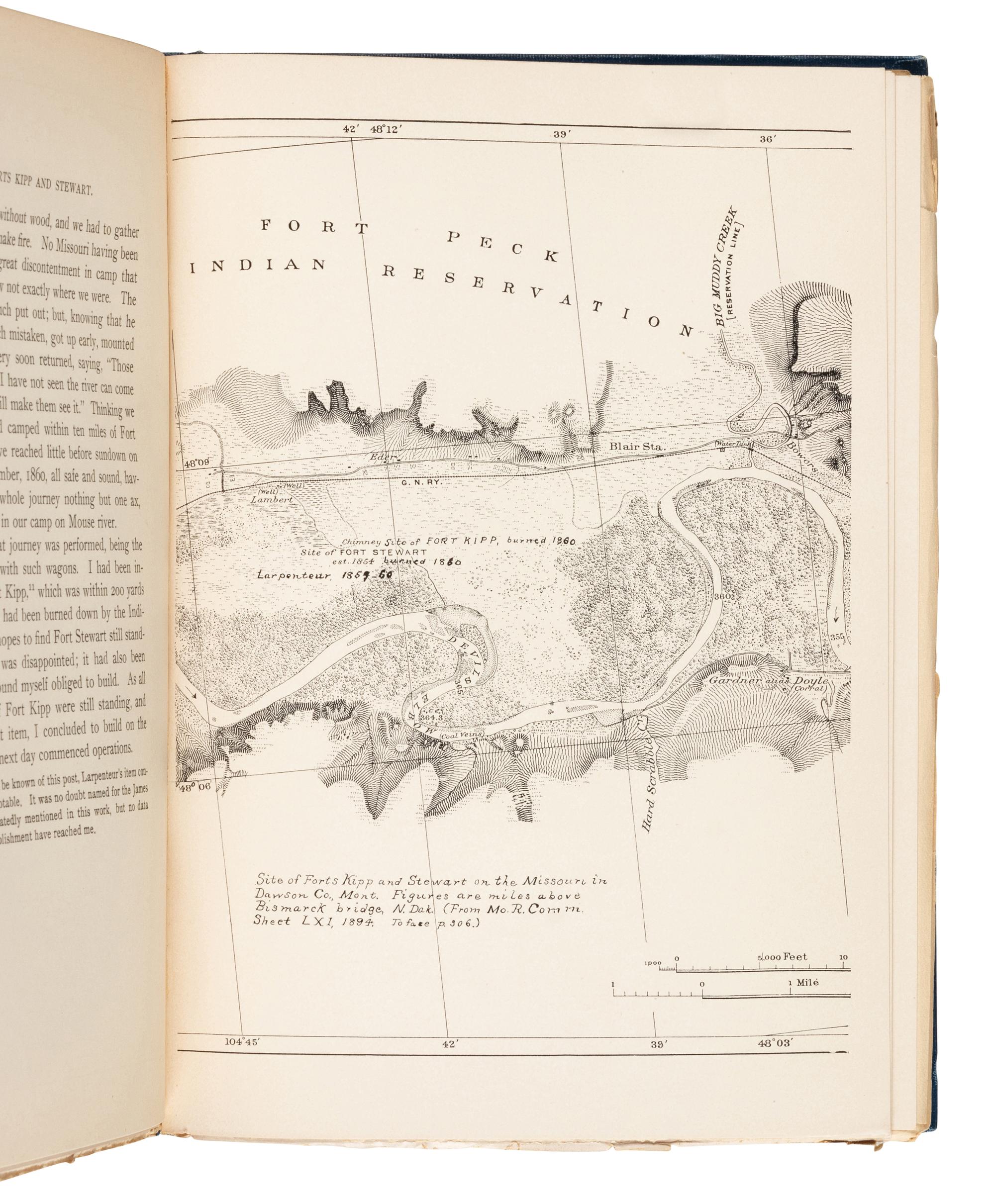 [FUR TRADE]. LARPENTEUR, Charles (1803-1872). Forty Years a Fur Trader on the Upper Missouri. Elliott COUES, editor. New York: Francis P. Harper, 1898.