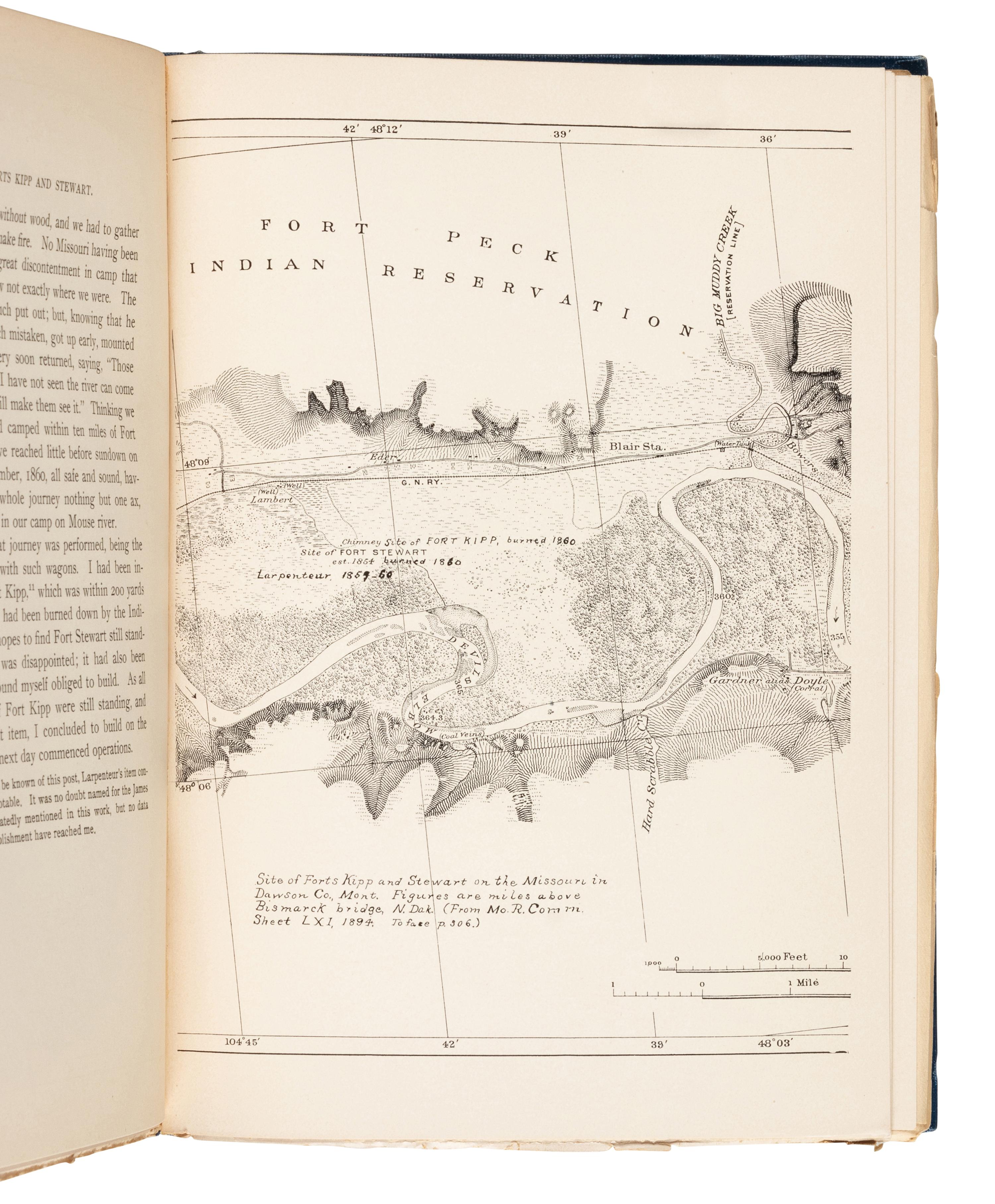 [FUR TRADE]. LARPENTEUR, Charles (1803-1872). Forty Years a Fur Trader on the Upper Missouri. Elliott COUES, editor. New York: Francis P. Harper, 1898.