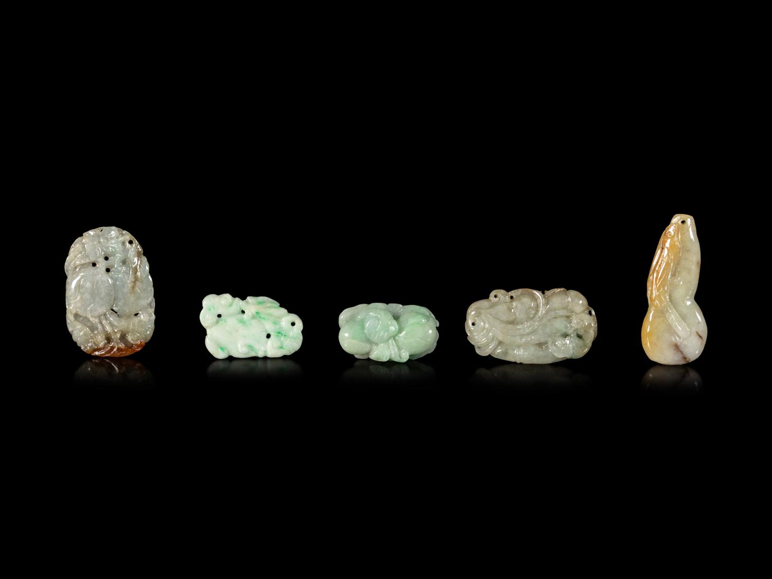 Twenty Chinese Jadeite Pendants