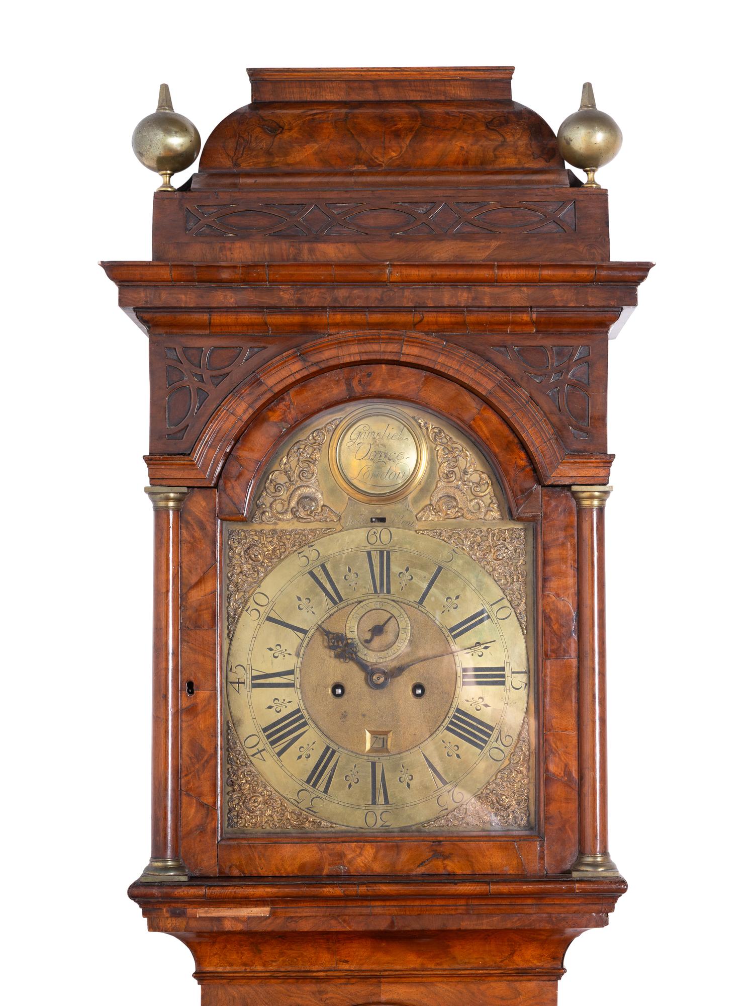 A Queen Anne Walnut Longcase Clock