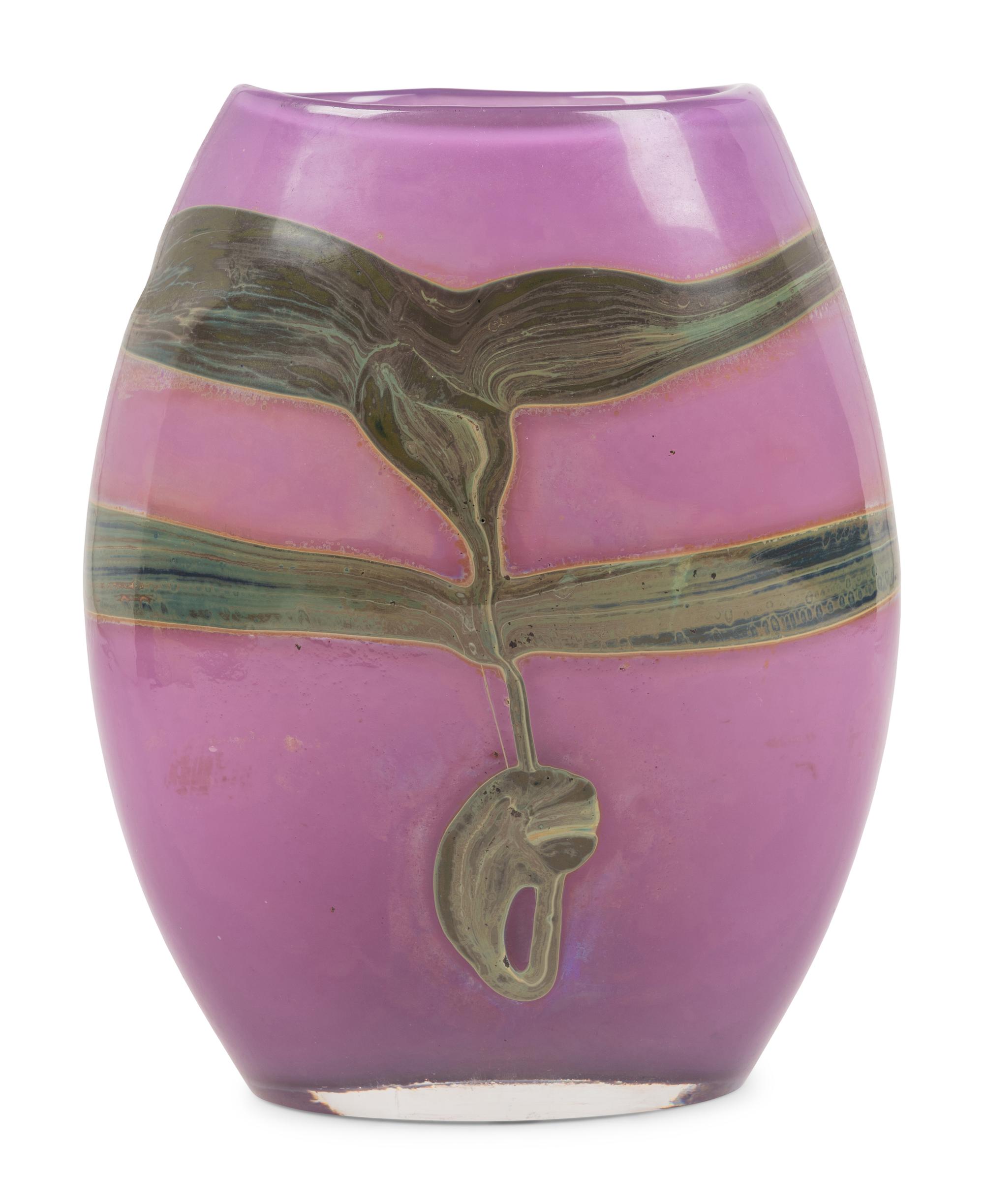 A Studio Glass Vase Attributed to Samuel Herman for Val St. Lambert