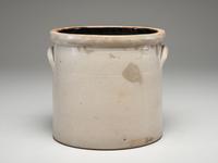 A Haxtun and Co. Four-Gallon Cobalt Decorated Stoneware Crock