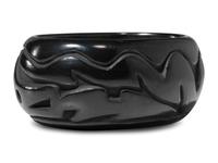 Carved Blackware Pottery Jar, with Avanyu