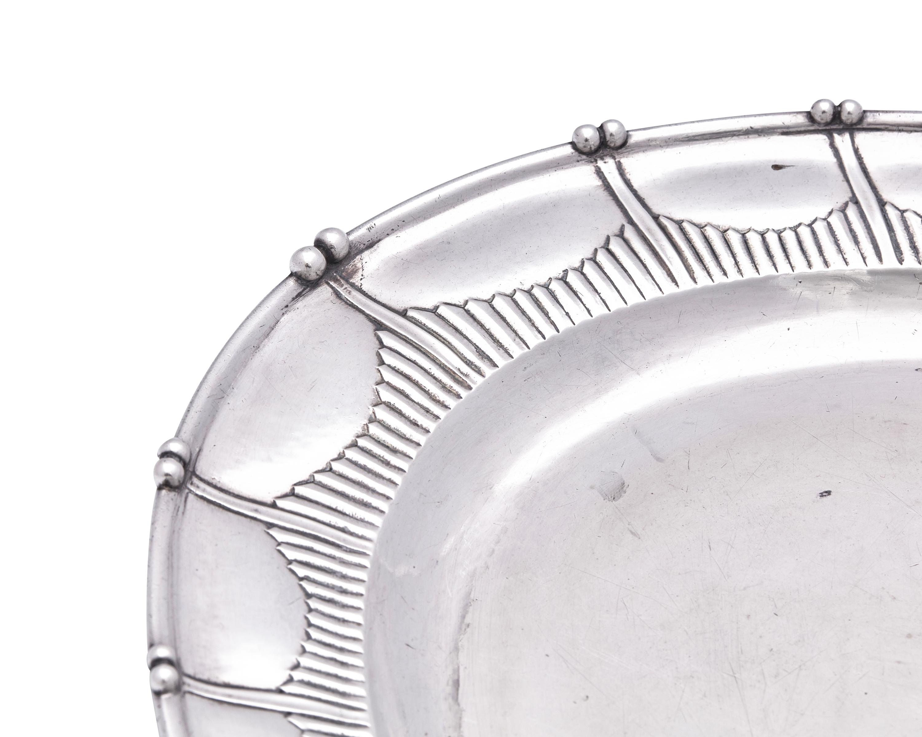 A Johan Rohde Designed Georg Jensen Silver Tray