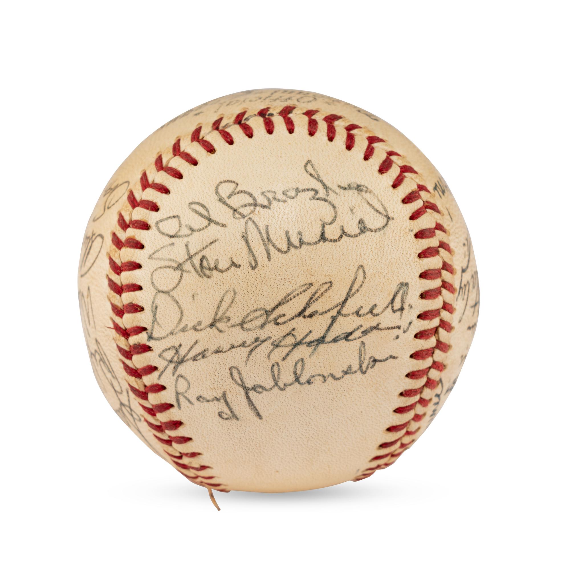 A 1954 St. Louis Cardinals Team Signed Autograph Baseball Featuring Stan Musial (Beckett Authentication Services Letter of Authenticity)