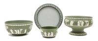 A Group of Four Wedgwood Jasperware Table Articles Diameter of underplate 9 inches. — 20TH CENTURY