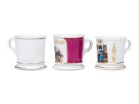 Three Tradesman's Porcelain Occupational Shaving Mugs