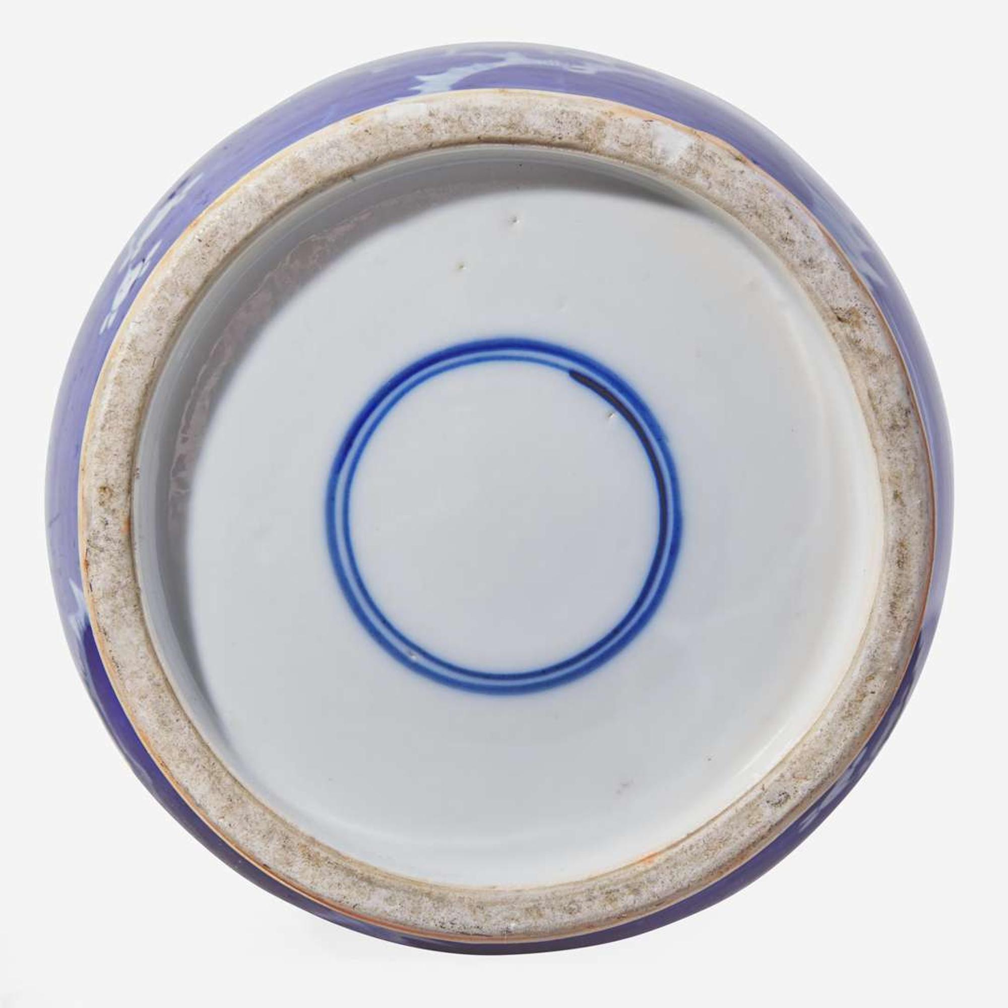 A Chinese blue and white "Prunus" rouleau vase 青花冰梅棒槌瓶