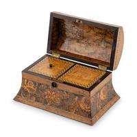 An English Tunbridge Marquetry Tea Caddy