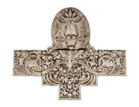 A White Glazed Terra Cotta Cartouche from the Exterior of a Chicago Building