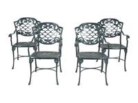 A Large Group of Painted Aluminum Garden Furniture — 20th Century