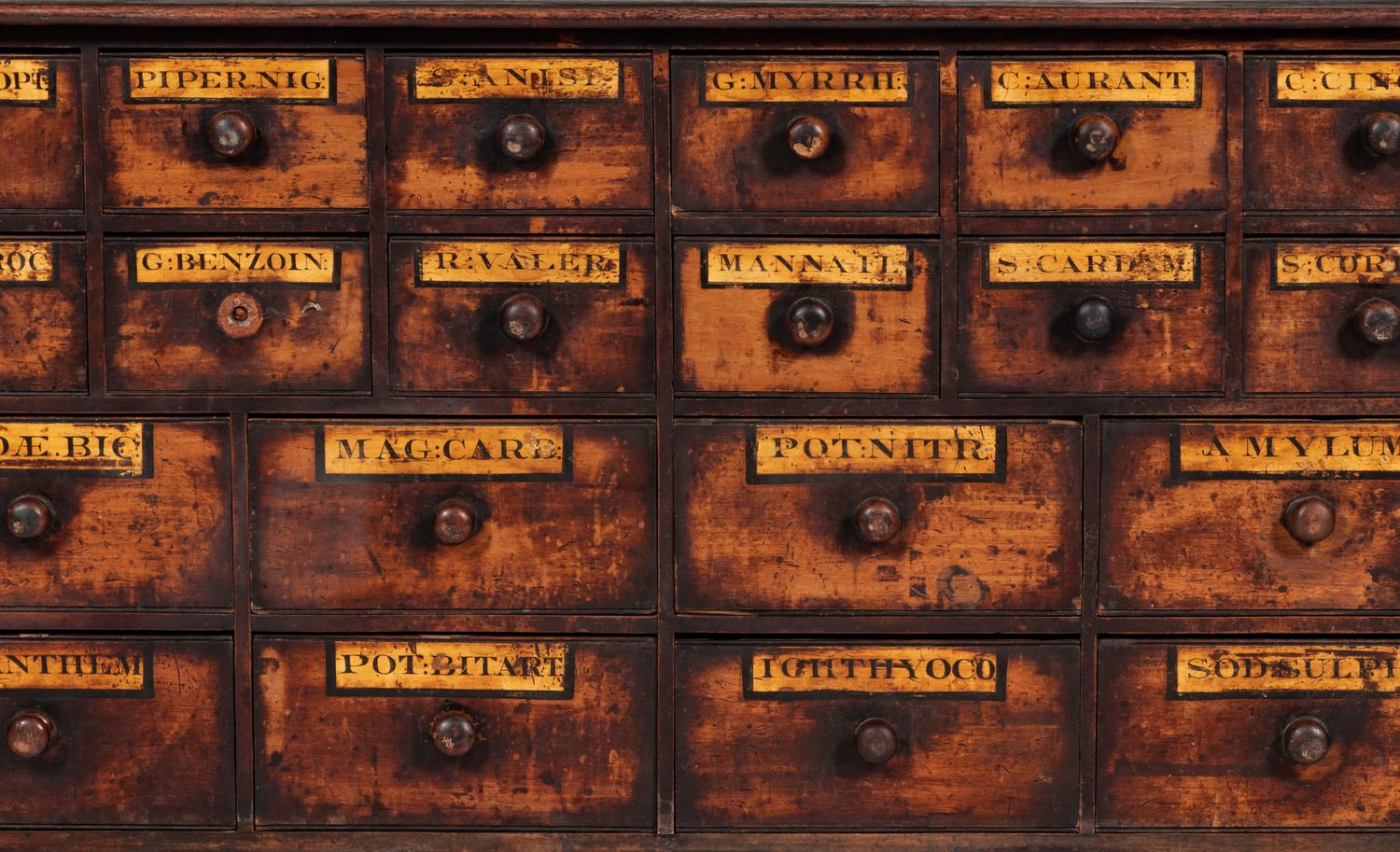 An English Pine Apothecary Chest