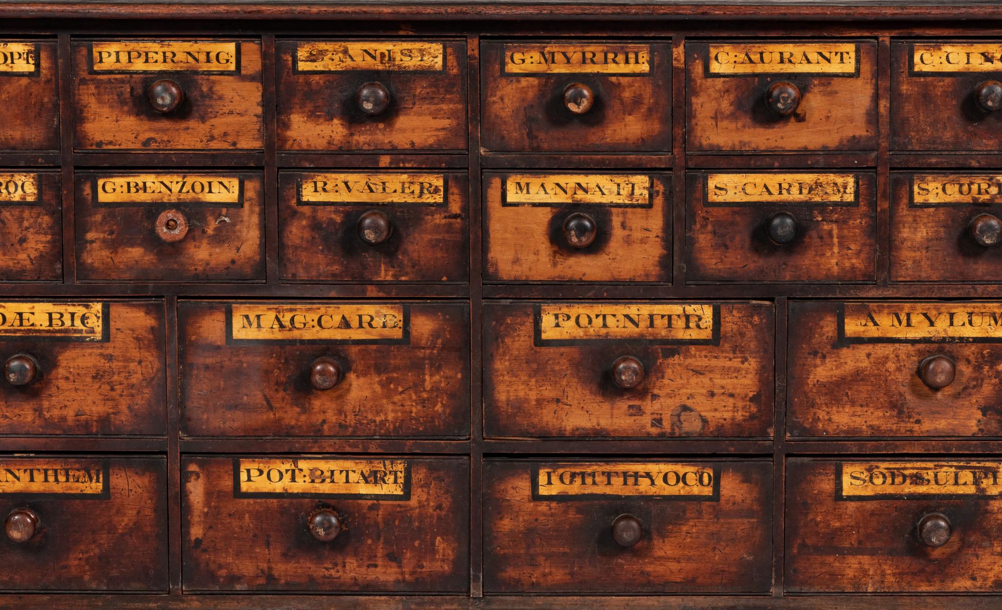 An English Pine Apothecary Chest
